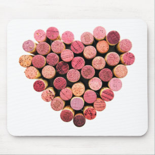 Mousepad Bocal de Coração de Vinho