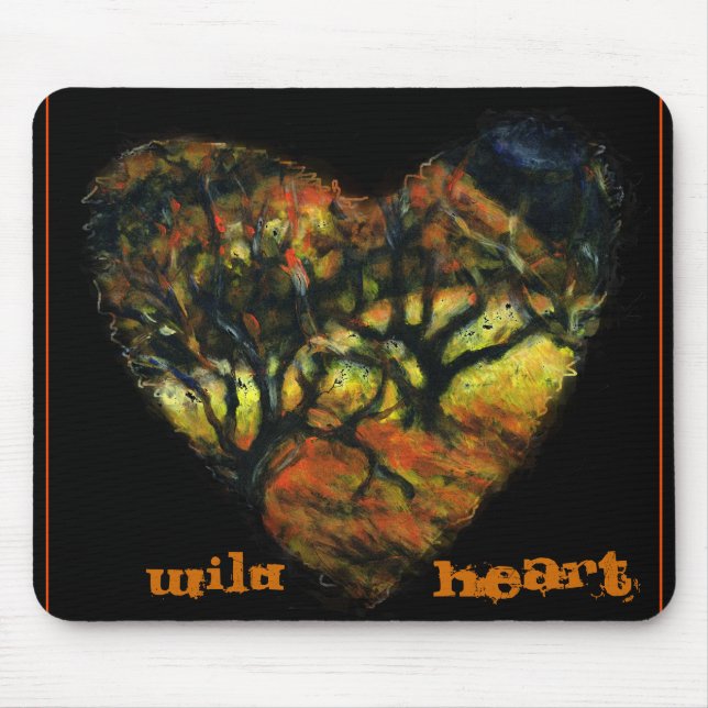 Mousepad Bocal de Coração Selvagem com Árvores (Frente)