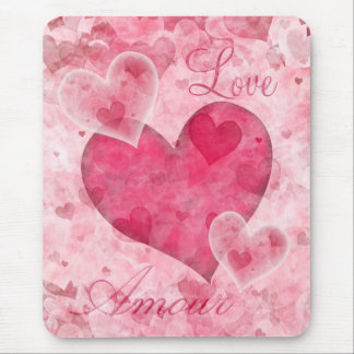 Mousepad Bocal de Corações Elegantes