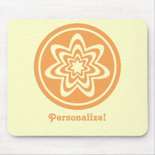 Mousepad Bocal De Explosão Floral, Laranja