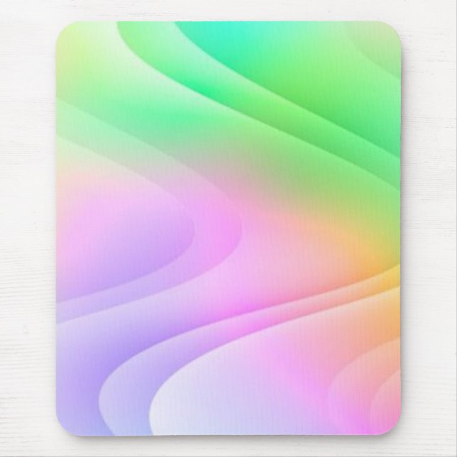 Mousepad bocal de ondas coloridas (Frente)