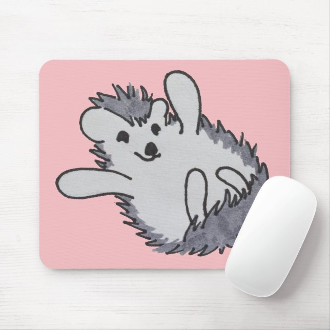 Mousepad Bocal de porco rosa feliz (Com mouse)