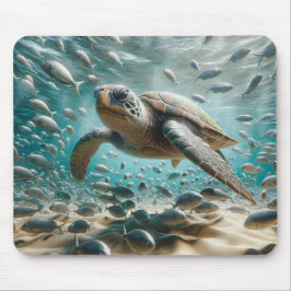 Mousepad Bocal de Tartaruga do Mar Verde