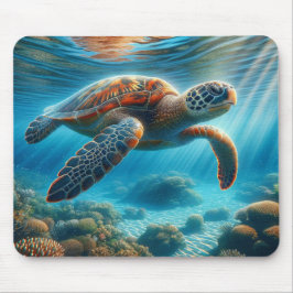 Mousepad Bocal de Tartaruga do Mar Verde