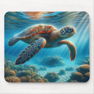 Mousepad Bocal de Tartaruga do Mar Verde