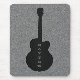Mousepad Bocal De Violão, Preto-Jato