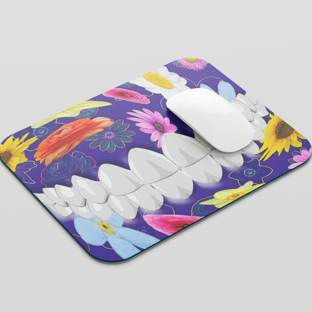 Mousepad Bocal Dentista Animado Com Sorriso Branco (Dental art)