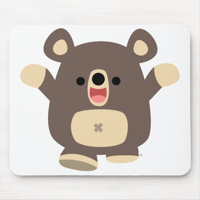 Mousepad Bocal do Urso Negro Feliz (Frente)