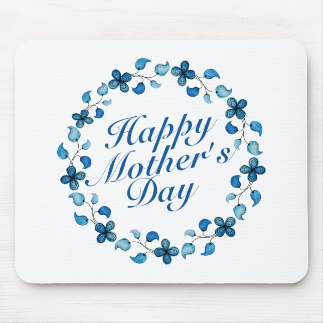 Mousepad Bocal Floral Floral Dia de as mães Simples (Frente)