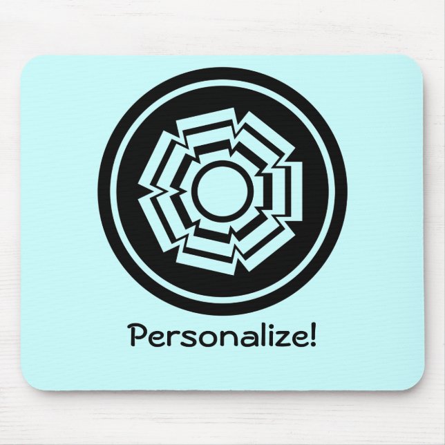 Mousepad Bocal Floral, Preto (Frente)