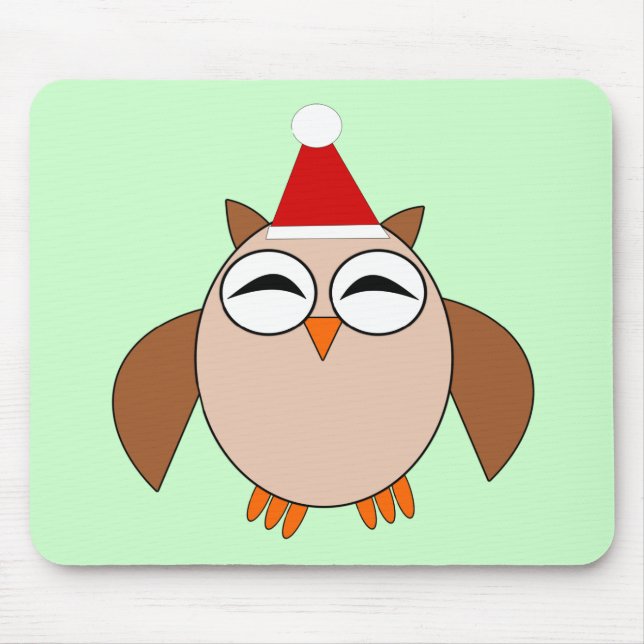 Mousepad Bocalhar de Coruja de Natal (Frente)