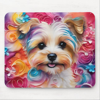 Mousepad Bocão Colorido de Yorkie bonito