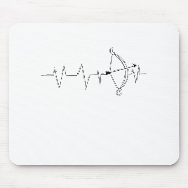 Mousepad Bogenschießen Herzschlag fürs Pfeil und Bogen (Frente)