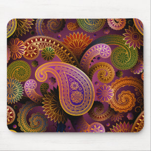 Mousepad Bohemian bonito colorido retro Paisley de Boho