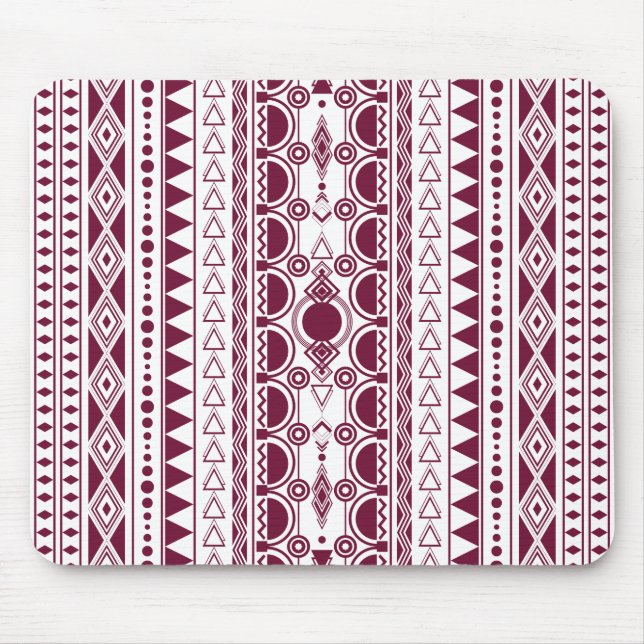 Mousepad Bohemian Ornament 30122020 Dark red (Frente)