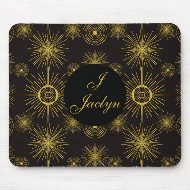 Mousepad Boho Celestial Stars Black (Frente)