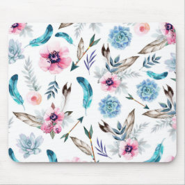 Mousepad Boho Chic Floral Menina Boho