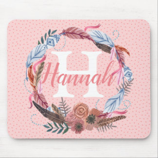 Mousepad Boho Floral Personalizar Pena Personalizada Inicia