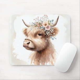 Mousepad Boho Highland Cow