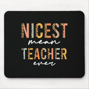 Mousepad Boho Leopardo Dia do Professor Diversão Mais Legal