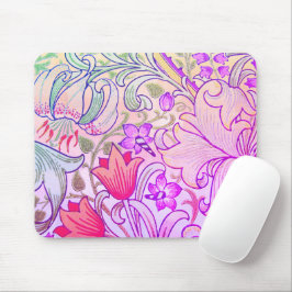 Mousepad Boho Pink Floral William Morris Vintage Art