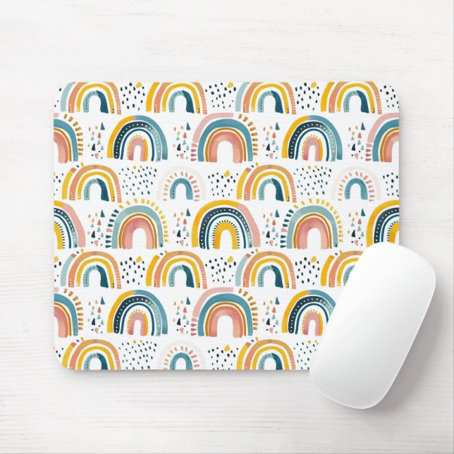 Mousepad Boho Rainbows (Com mouse)