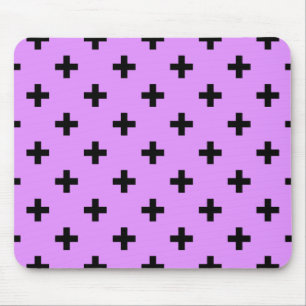 Mousepad Bóka negra cruza em lilac