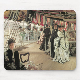 Mousepad Bola a Bordo por James Tissot, Arte Vitoriano