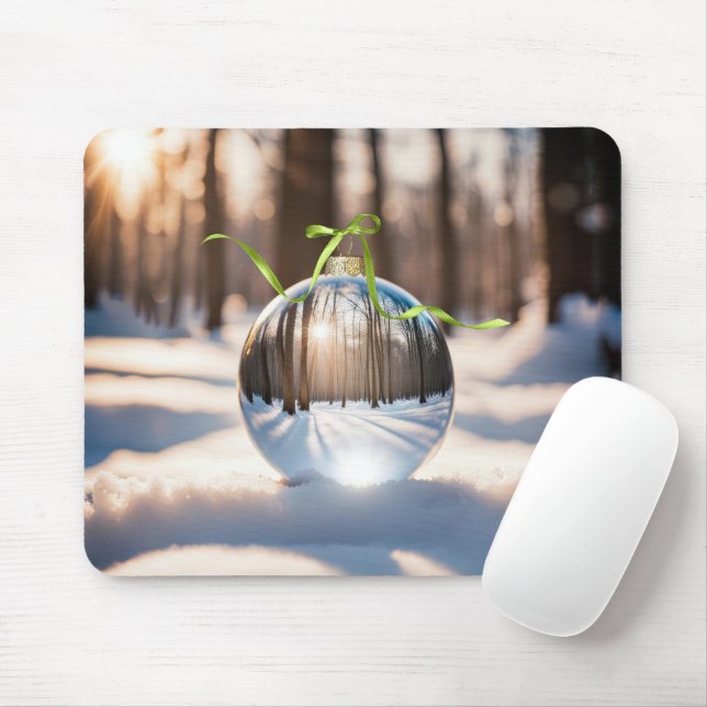 Mousepad Bola da lente do enfeites de natal (Com mouse)