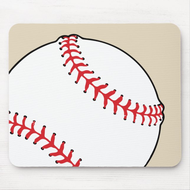 Mousepad Bola de Baseball Fechar Pontas (Frente)