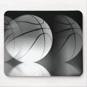Mousepad Bola de Basquete Rolante Preta e Branca