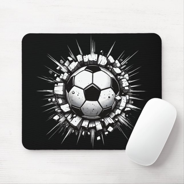 Mousepad Bola de futebol (Com mouse)
