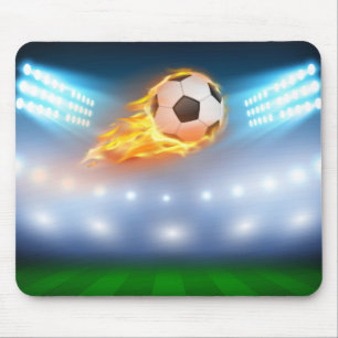 Mousepad Bola de Futebol com Pad Flaming de Mouse