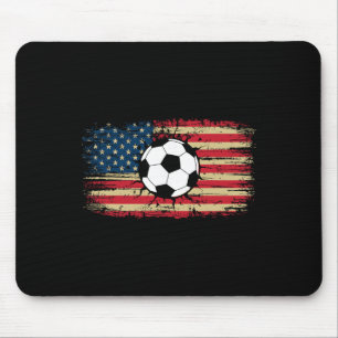 Mousepad Bola de Futebol da Bandeira Americana dos EUA Expl