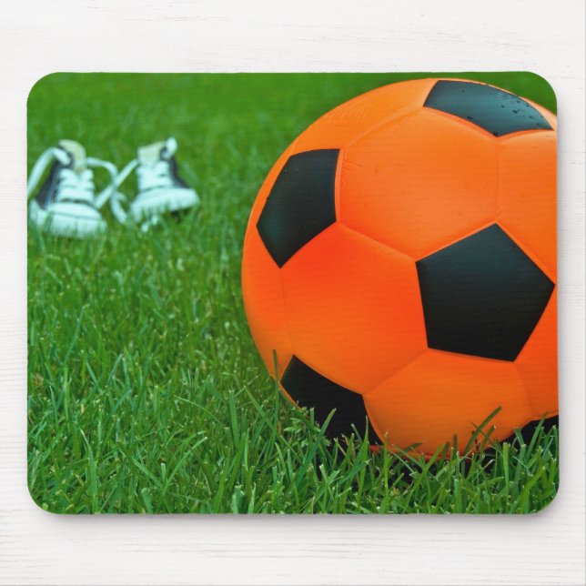 Mousepad Bola de Futebol Laranja (Frente)