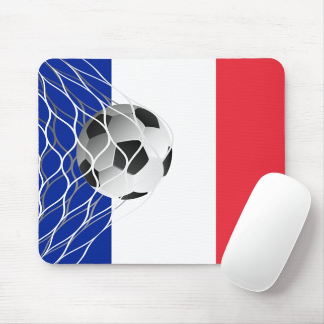 Mousepad Bola De Futebol Na Bandeira Francesa (Com mouse)