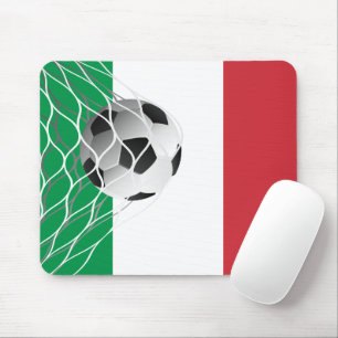 Mousepad Bola De Futebol Na Bandeira Italiana