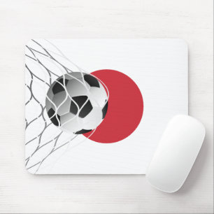 Mousepad Bola De Futebol Na Bandeira Japonesa