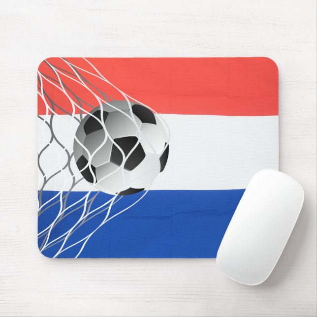 Mousepad Bola De Futebol Na Bandeira Neerlandesa (Com mouse)