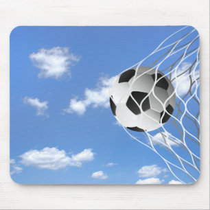 Mousepad bola de futebol na rede
