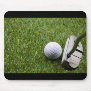 Mousepad Bola de golfe com golfe verde