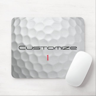 Mousepad Bola de Golfe com Texto e Número Personalizados