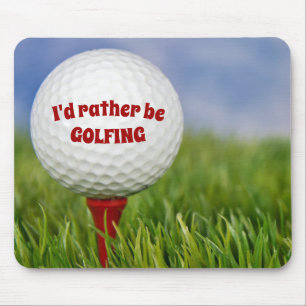 Mousepad Bola de Golfe no Teto Vermelho