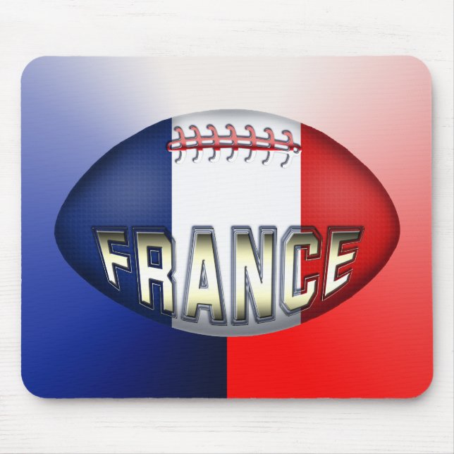 Mousepad Bola de rugby de France (Frente)