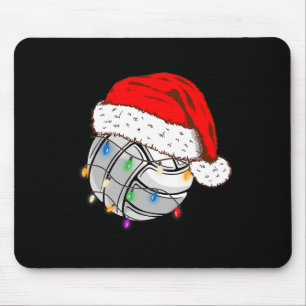 Mousepad Bola de Voleibol Santa Hat Esportes Engraçados Xm