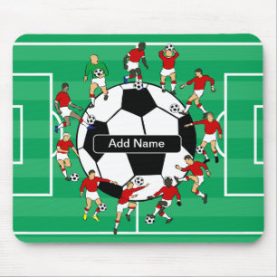 Mousepad Bola e jogadores personalizados de futebol