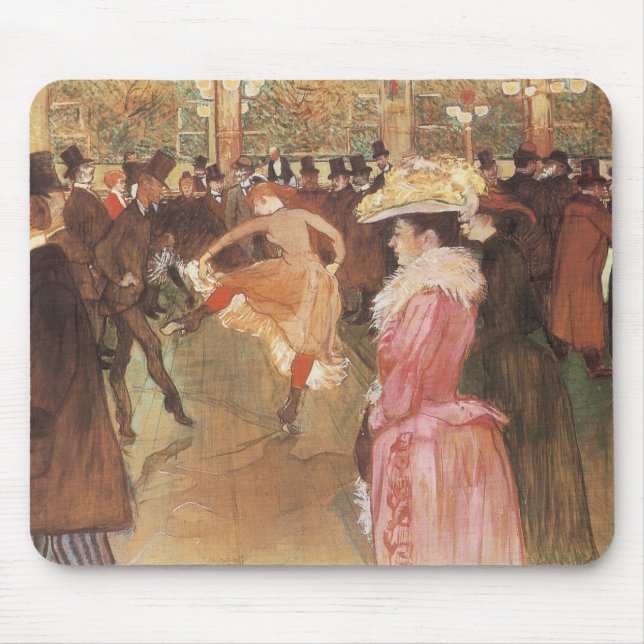 Mousepad Bola no clube noturno de Toulouse Lautrec (Frente)