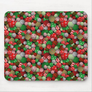 Mousepad Bolas de Natal 3D