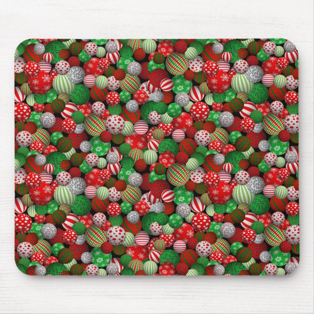 Mousepad Bolas de Natal 3D (Frente)