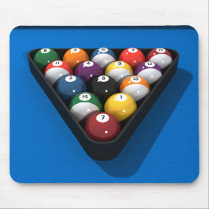 Mousepad Bolas de piscina no azul sentido: